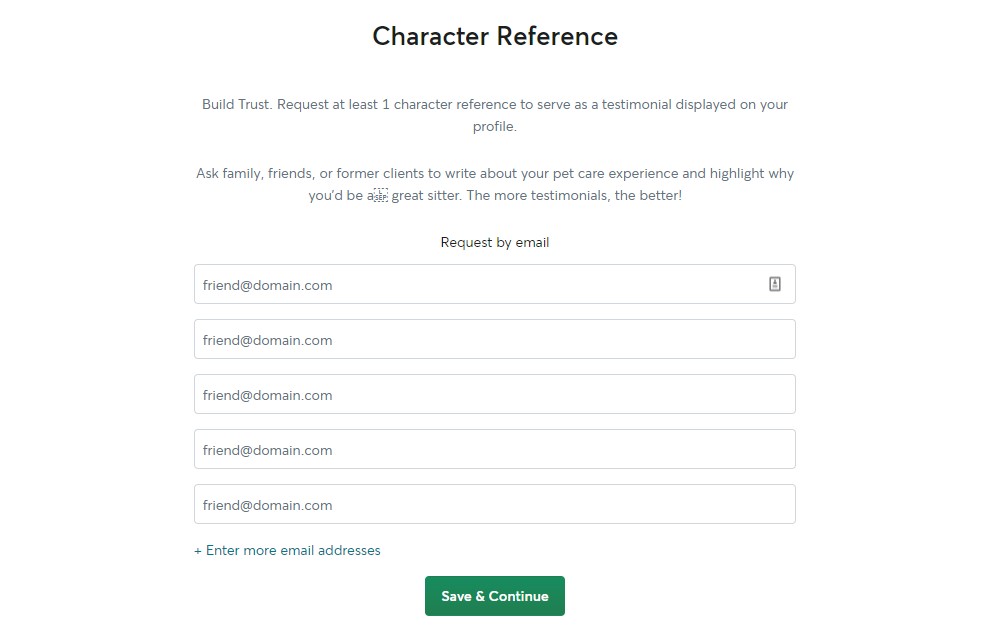 Sign up as a dog sitter on Rover - step 5