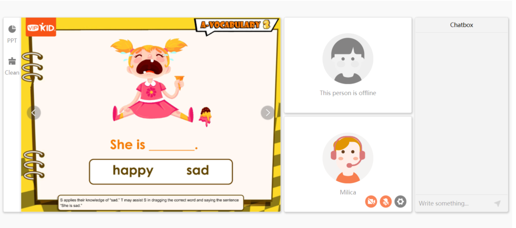 VIPKid mock lesson classroom