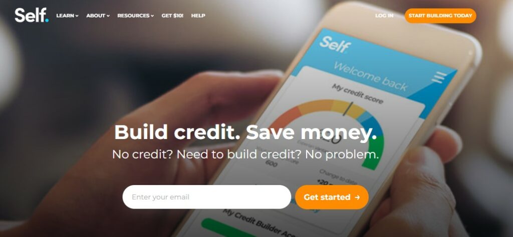 Self credit builder loan home page