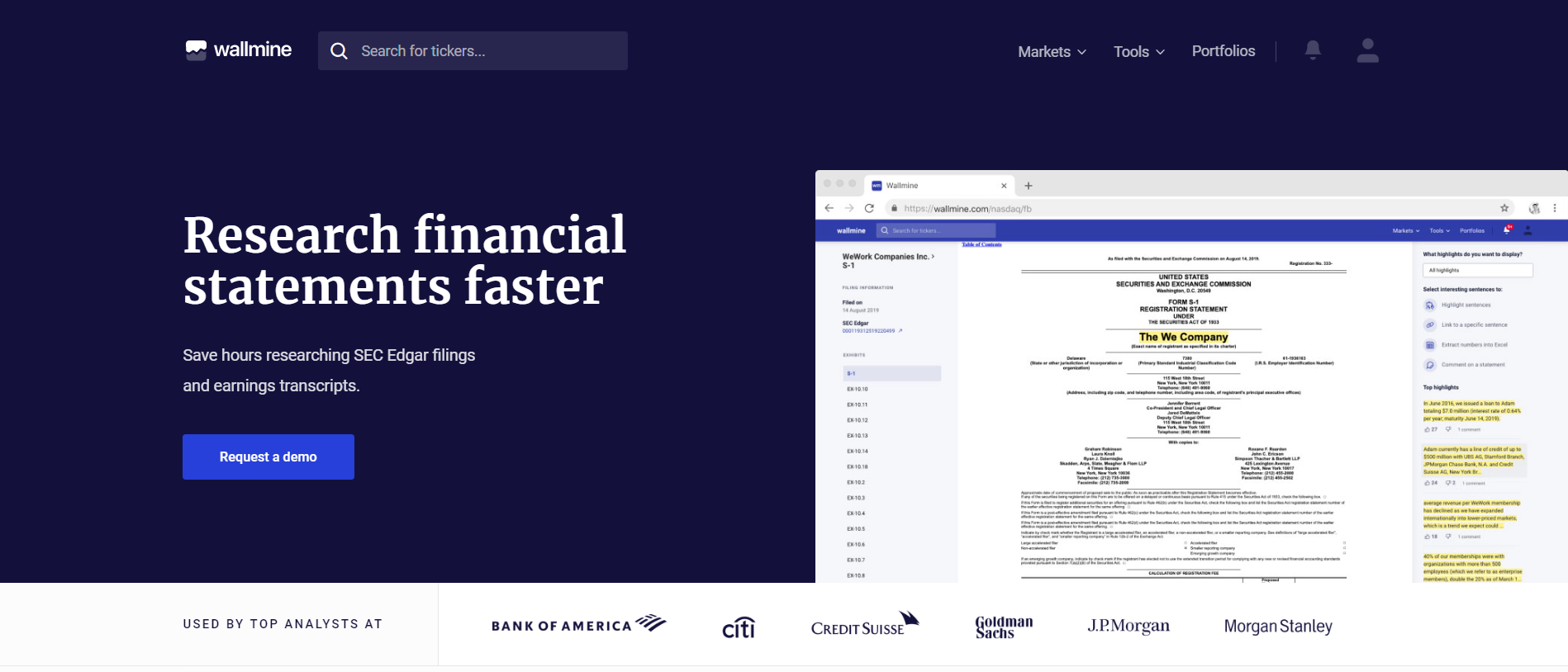 Wallmine Research page