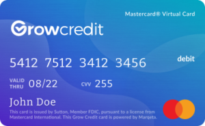 GrowCredit Mastercard Virtual Card