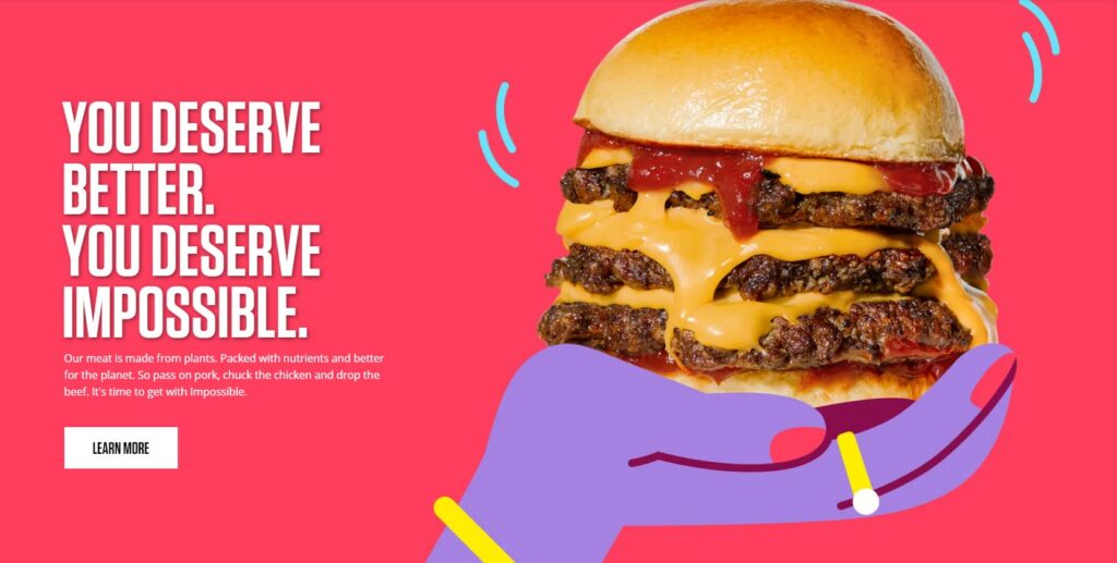 Impossible Foods home page