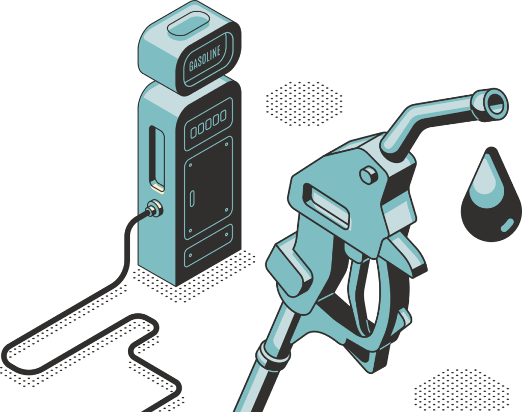 Gas pump with price