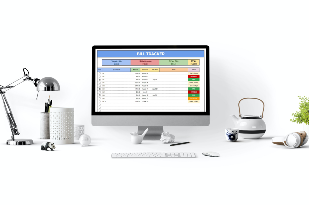 Bill tracker template