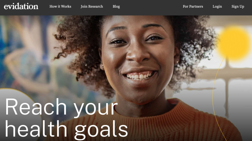 Evidation homepage