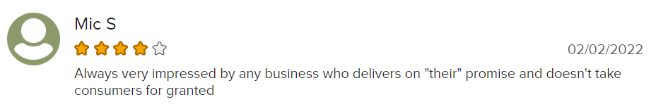 LevelCredit's positive customer review
