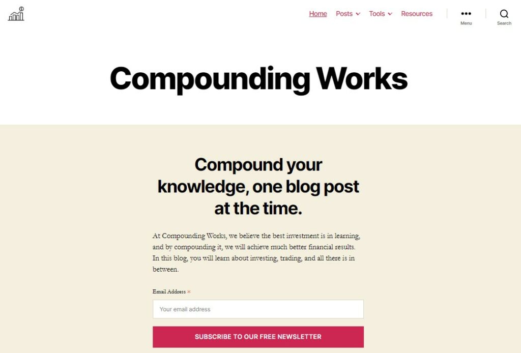 Compounding.Works home page