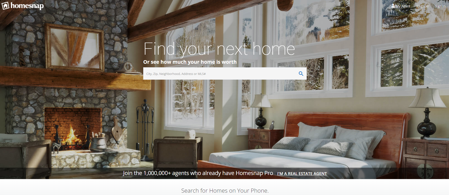 Homesnap homepage