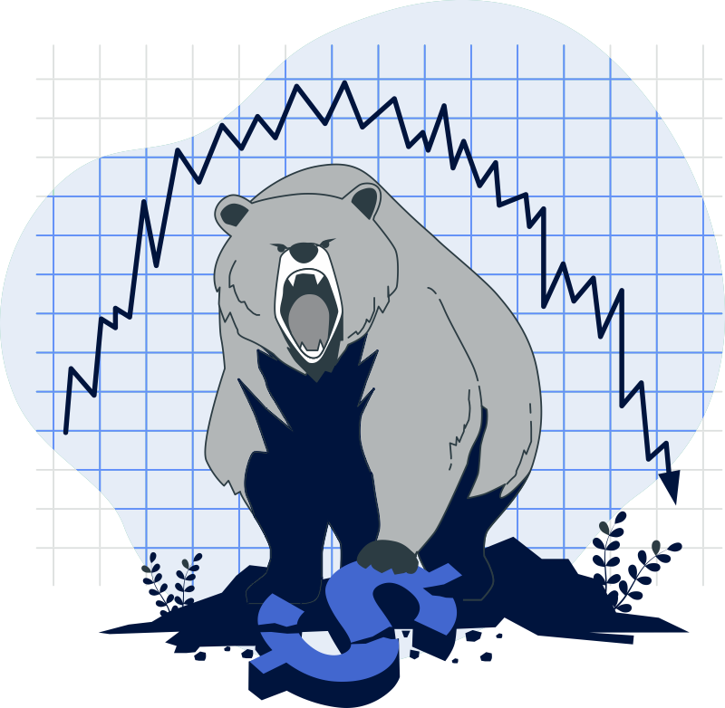 Bear market illustration