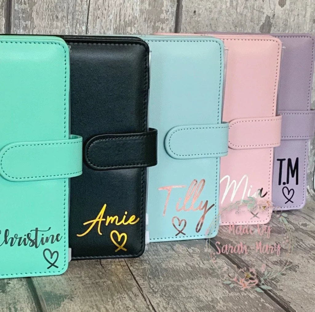 Personalizes cash stuffing binder