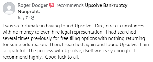 Upsolve Positive Facebook Review