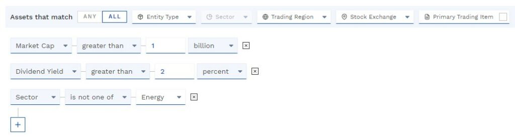 Finbox stock screener options
