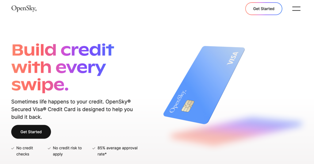 OpenSky Visa home page