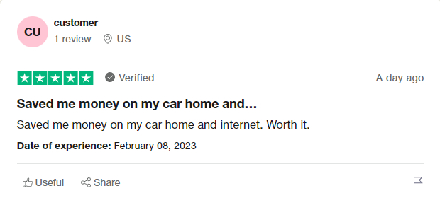 Positive Trim review on Trustpilot