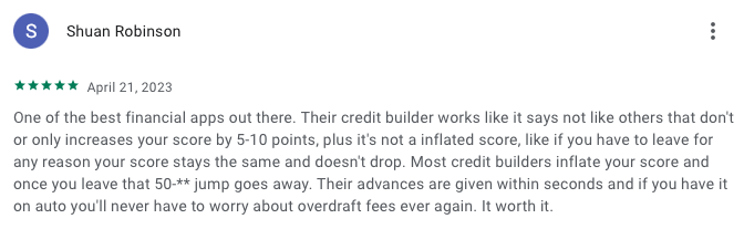 Positive review, April 21, 2023