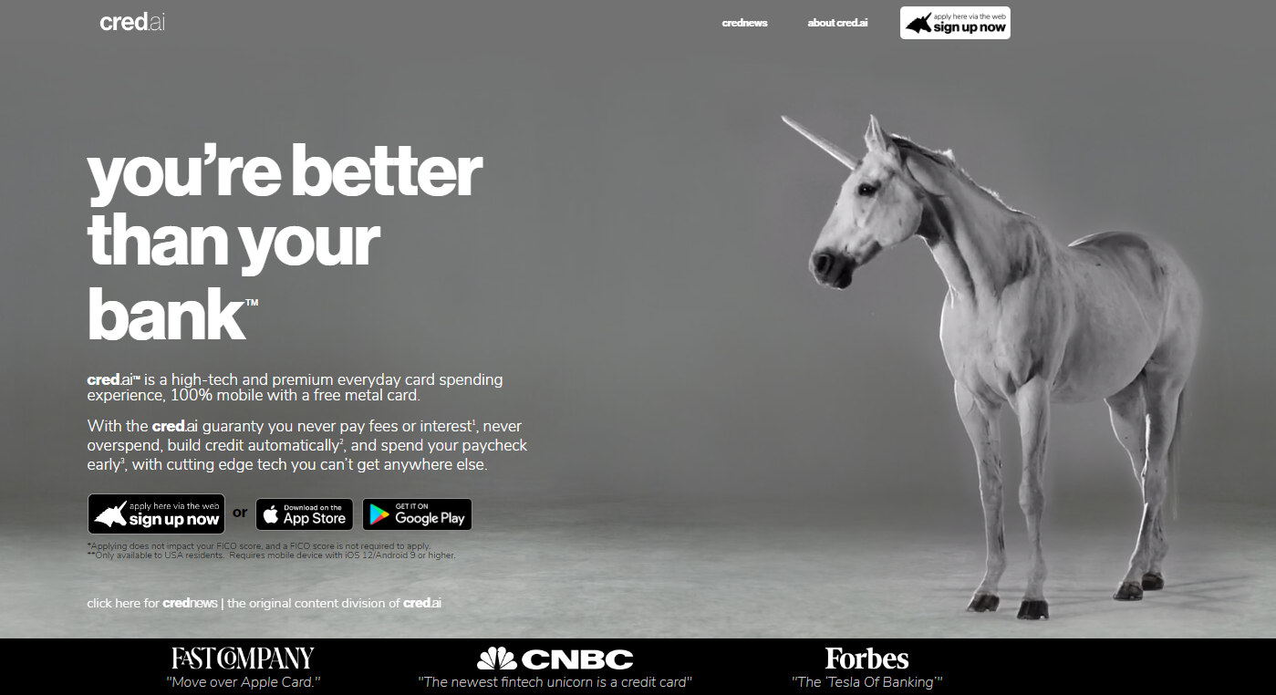 Cred.ai homepage