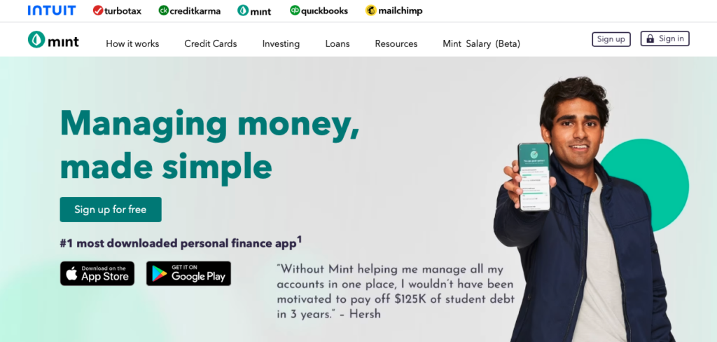 Mint Homepage