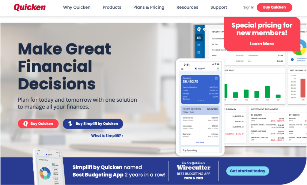 Quicken Homepage