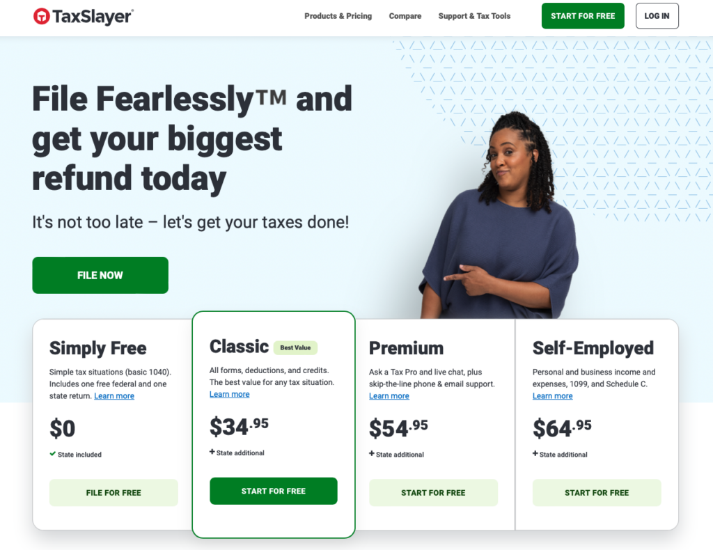 TaxSlayer Homepage