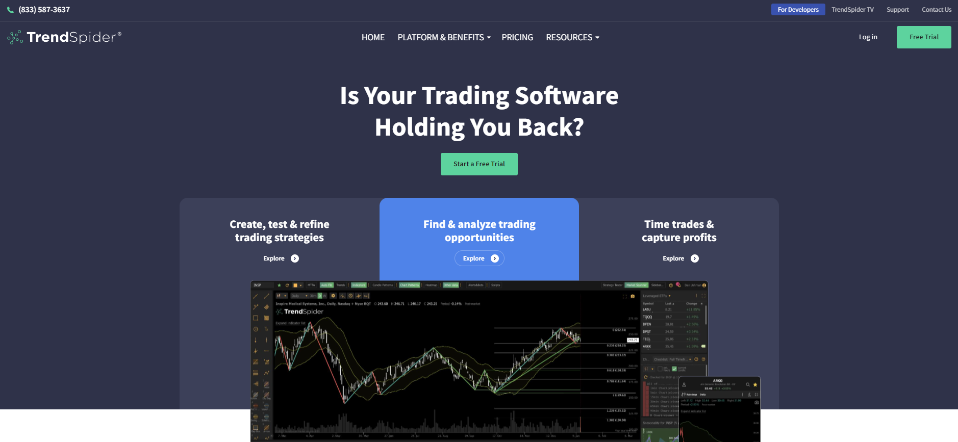 TrendSpider homepage