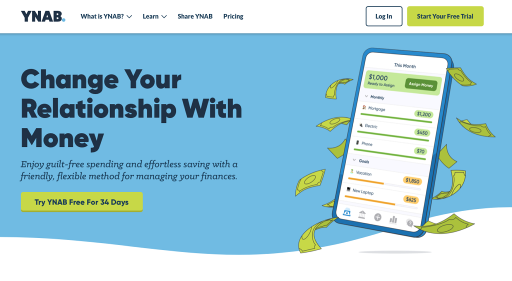 You Need A Budget Homepage