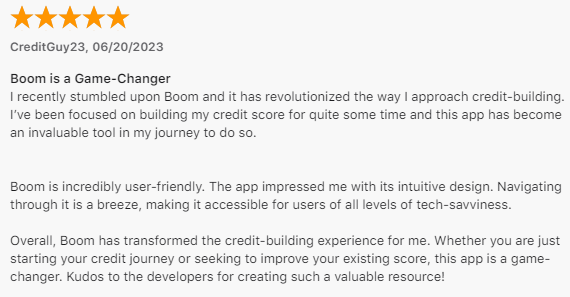 Boom Pay positive review