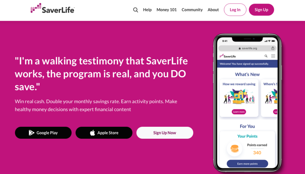 SaverLife Home Page
