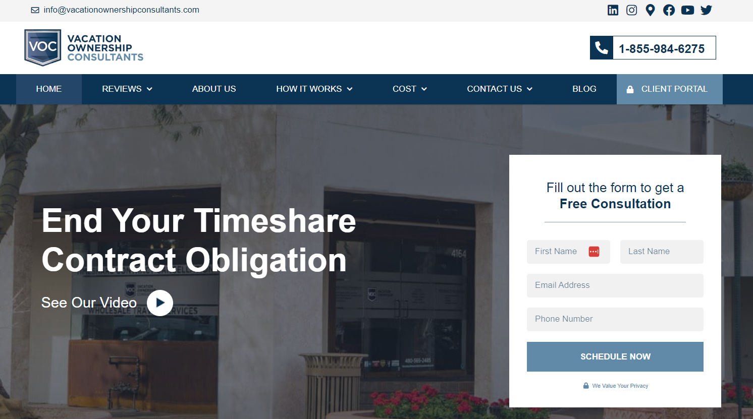 Vacation Ownership Consultants homepage