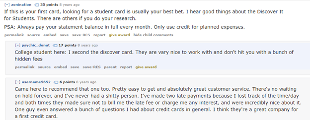Discover Student - Reddit Recommendation