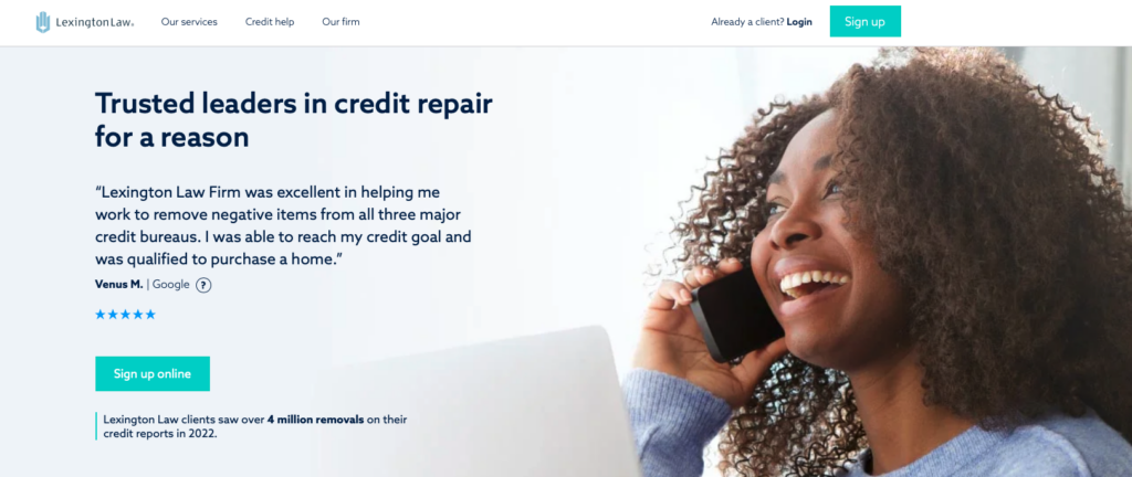 Lexington Law website