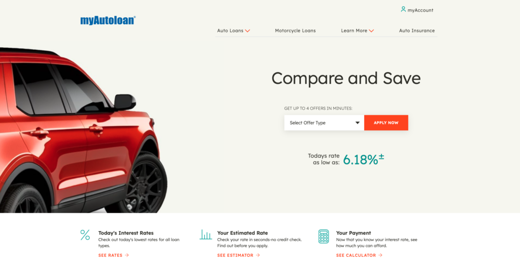 My Auto Loan homepage