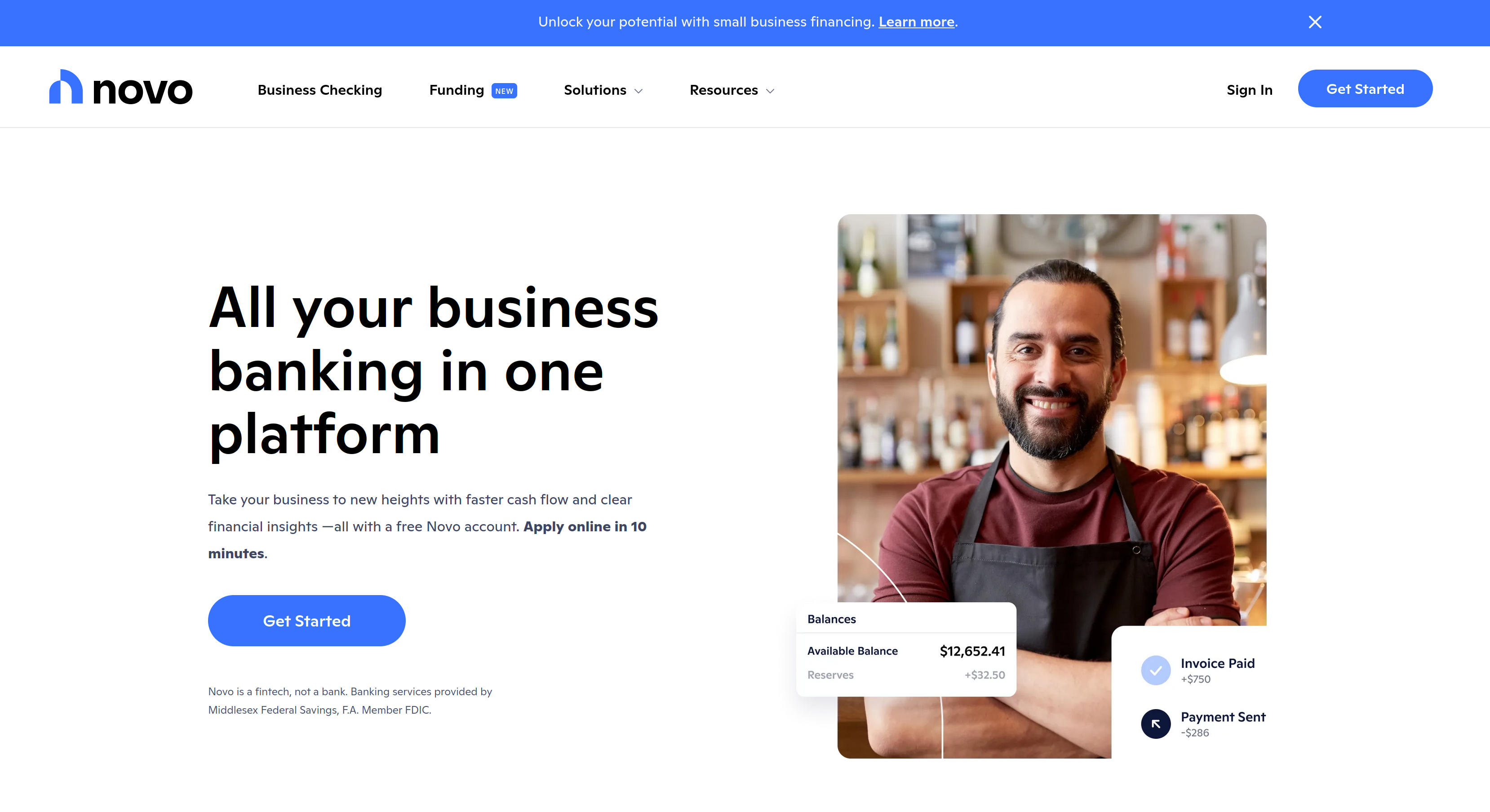Novo homepage