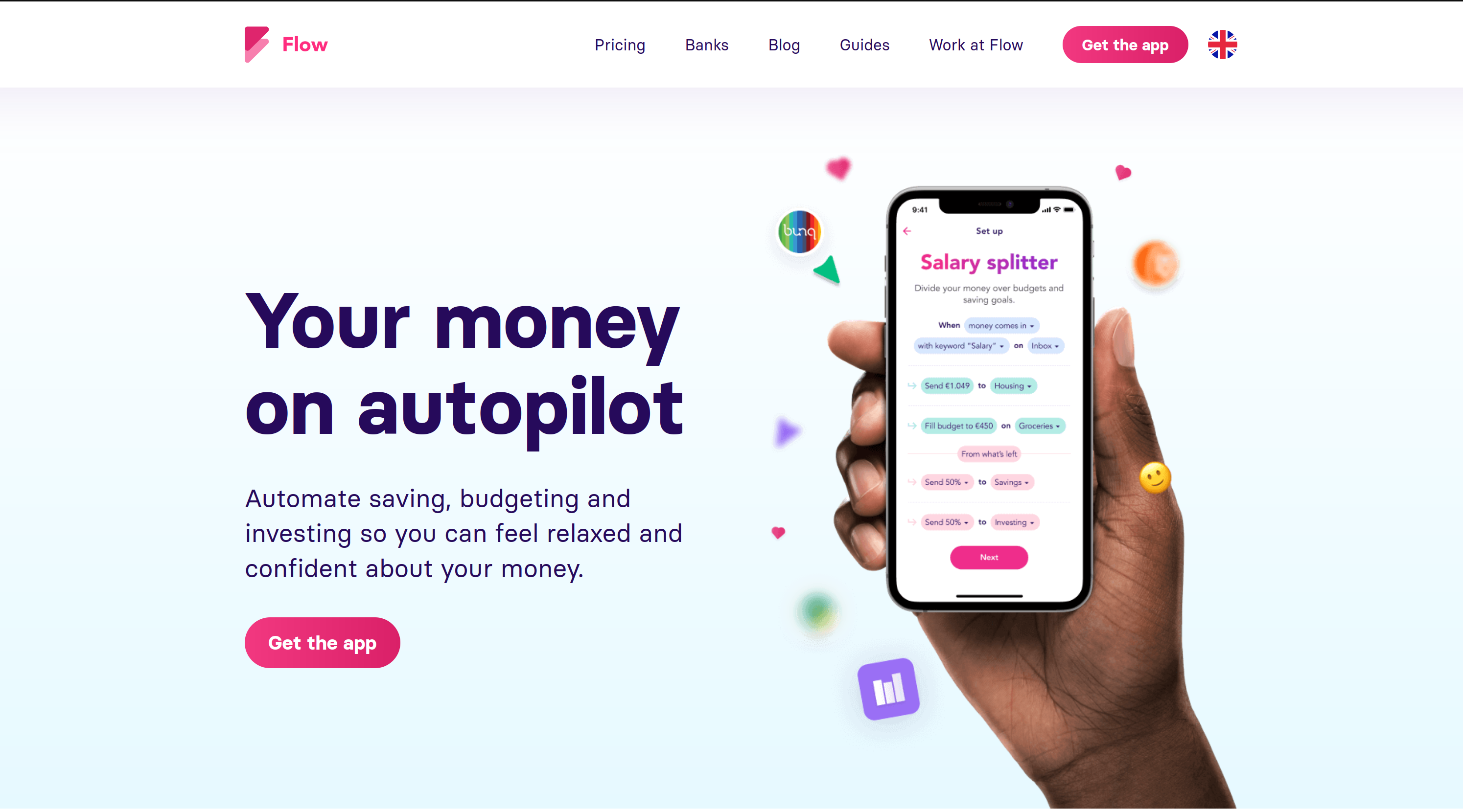 Best Apps for Freelancers: Flow homepage