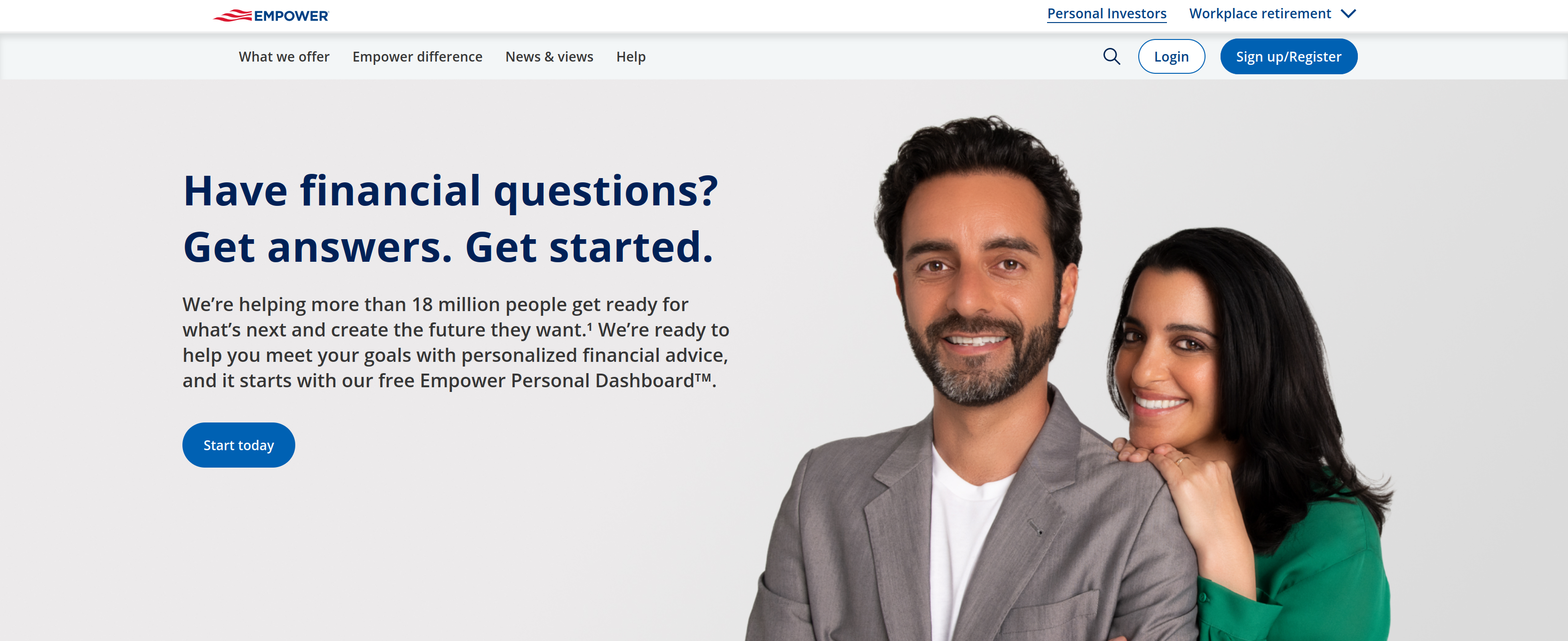 Empower homepage