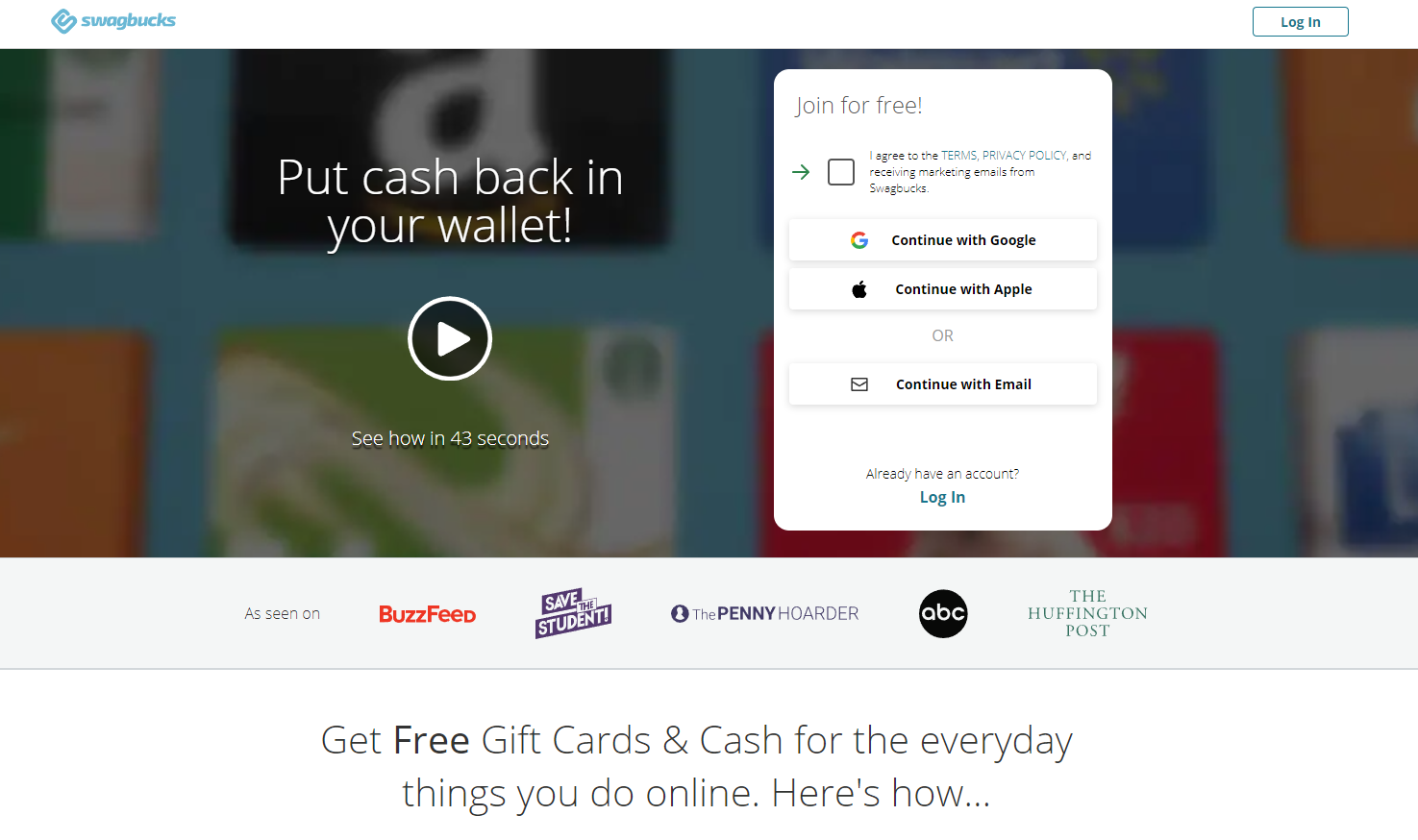 Money-Making Apps: Swagbucks - Homepage