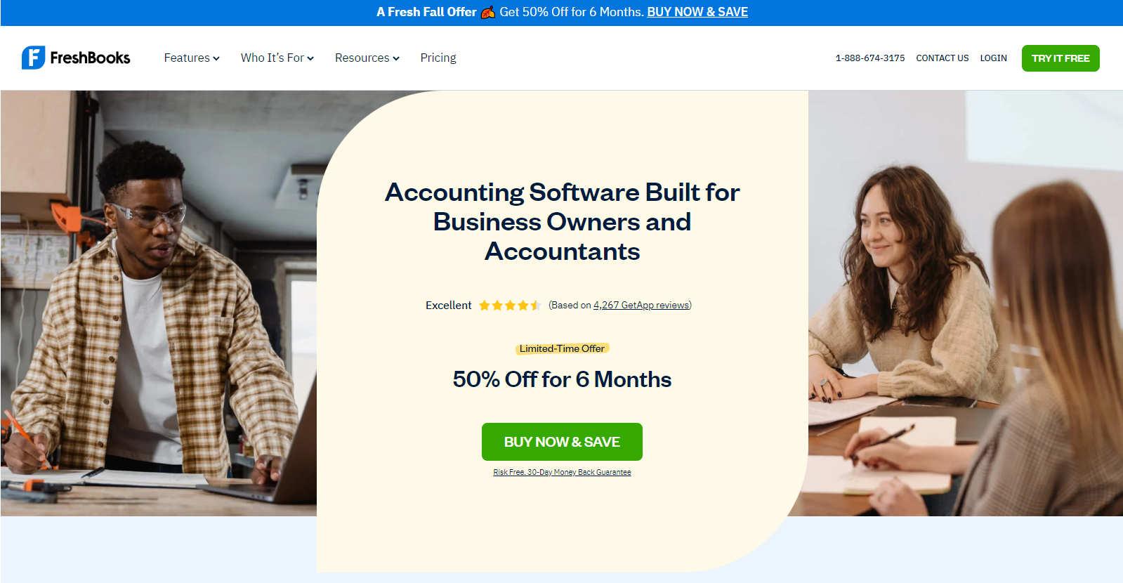 Best Apps for Freelancers: FreshBooks homepage
