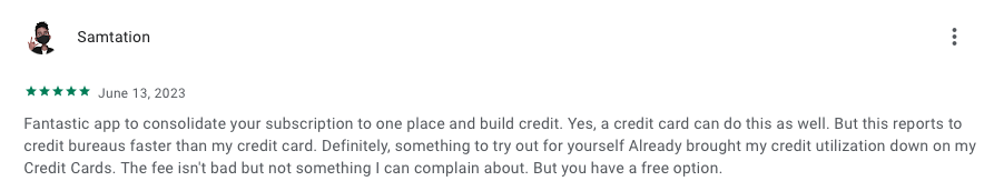 Grow Credit positive customer review