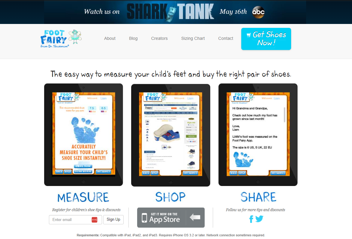 Foot Fairy homepage
