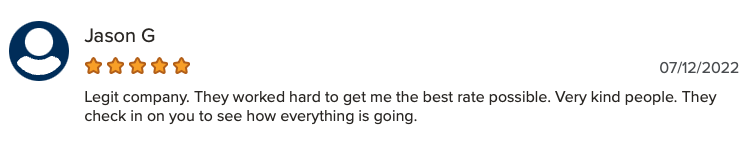 Positive customer review of BillTrim on BBB