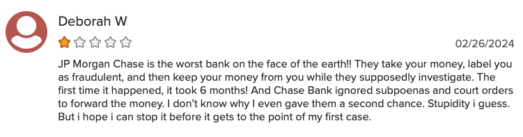 Chase Auto Loans BBB Review