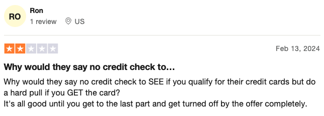 Self Credit Builder Loan negative review on Trustpilot
